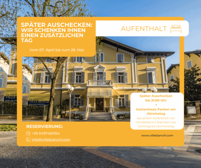 päter Auschecken: Wir schenken Ihnen einen zusätzlichen Tag